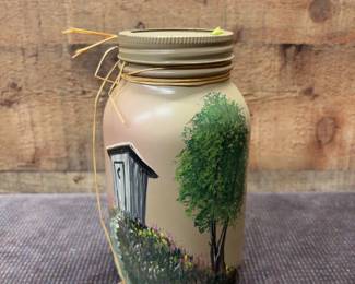 Painted mason jar
