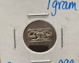 1g bear silver bar