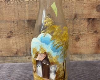 Painted milk bottle