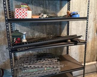 141 metalutilityshelvingrackwithcontent