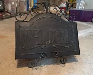 065 decorativemetalwelcomesignwithscrol