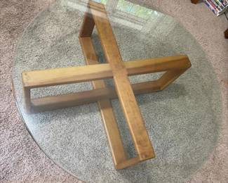 075 heavyglasstopcoffeetablewithwoodc