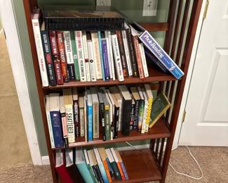 048 missionstylewoodbookcasewithbooks