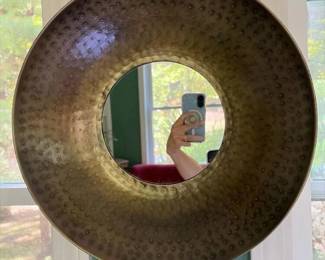 071 roundbrasstonehammeredwallmirror