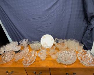 Crystal serving dishes