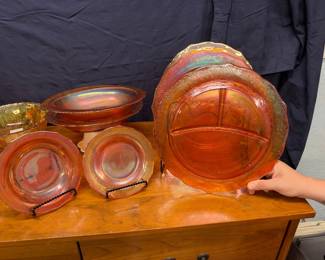 Amberina Glass Various Pieces