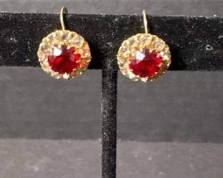 156 vintage10ktgoldscrewbackearringswi