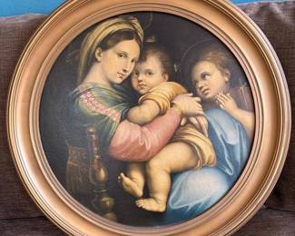 075 madonnaofthechairbyraphaelframeda