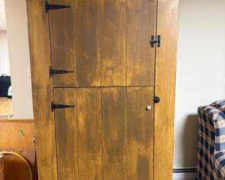 116 primitivewoodencabinetwithironhardw