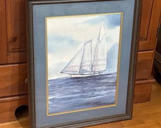045 175x215framednauticalwatercolorp