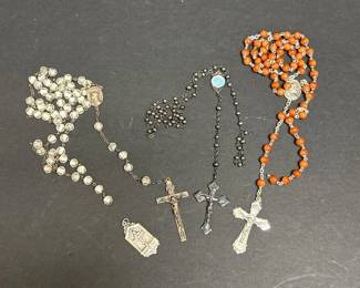 072 religiousjewelrylotwithsterlingsilv