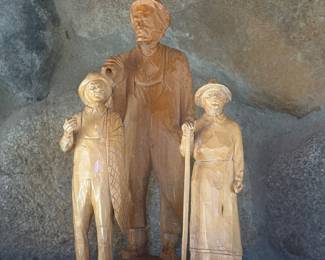 Carved wood figures