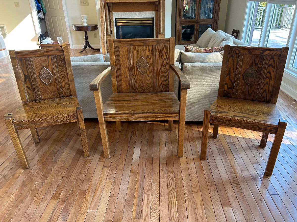 Sanctuary chair and clergy chairs