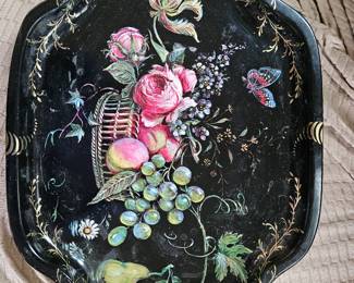 Lots of vintage trays and platters