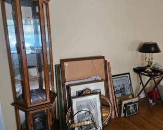 Wall art, curio cabinet