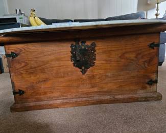 Large Mexican blanket storage box