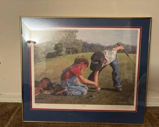 Reginald a Finlayson Teeing Up Signed  Numbered Golf Print