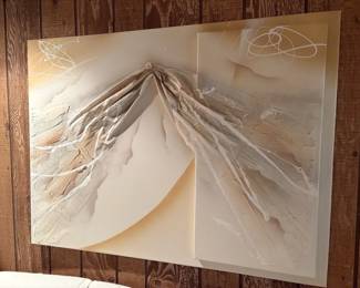 Dimensional Abstract Wall Art in Neutral Tones