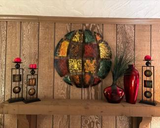 Metal Wall Art  Coordinating Mantel Decor