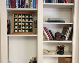 Hardback Books, Golf Balls in Wood Case and Other Items