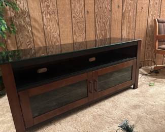 Glass Top TV StandMedia Console