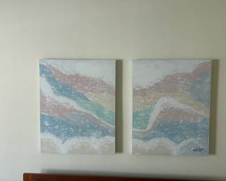 Unframed Abstract Artwork on Canvas