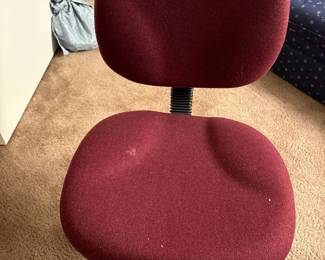 Burgundy Upholstered Office Chair