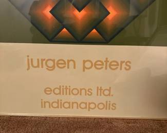 Jurgen Peters Geometric Art Poster  Framed