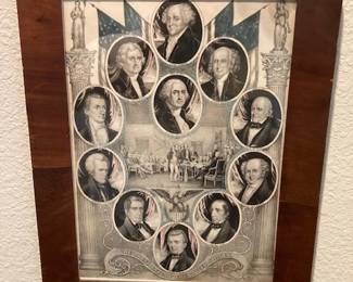 1800's print showing all presidents for the time (11th)