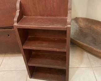 wooden what not shelf