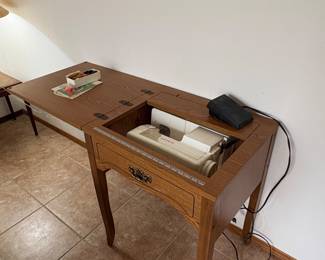 Singer Sewing Machine in Console Cabinet