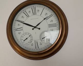 Frontgate Indoor or Outdoor Wall Clock with Hygrometer and Thermometer