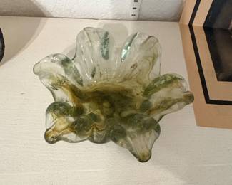 MidCentury Modern Murano Splash Art Glass Bowl