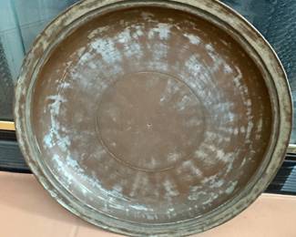 Large Vintage HandHammered Copper Serving Tray