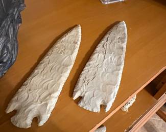 Pair of Modern Knapped CeremonialStyle Lithic Blades