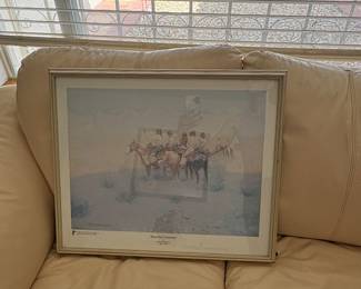 Frederic Remington Apaches Listening Art Print