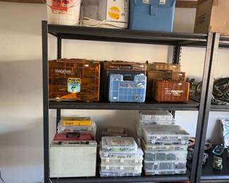 Collection of Plano Fishing Tackle Boxes and Accessories
