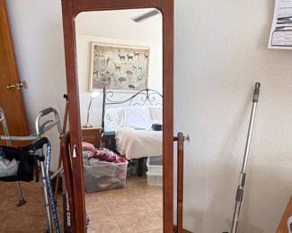 FullLength Cheval Jewelry Armoire Mirror