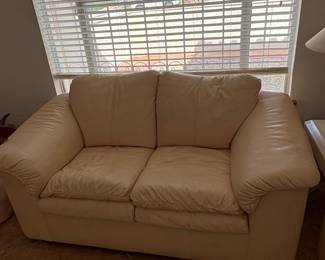 Contemporary Leather Loveseat