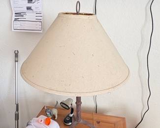 Rustic Wrought Iron Tripod Table Lamp