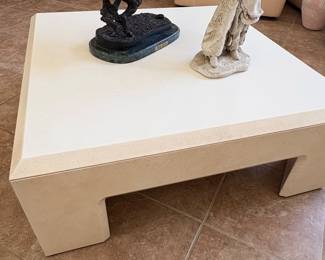 Postmodern Tessellated Stone Parsons Coffee Table