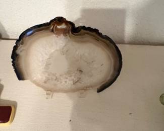 Natural Agate Geode Slice Display Piece