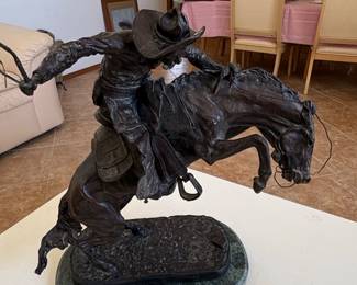 Frederic Remington Bronco Buster Bronze Sculpture