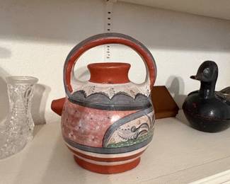 Mexican Tonala Burnished Pottery Jug