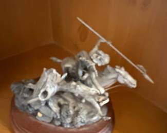 J.J. Barnum Apache Fine Pewter Sculpture second image