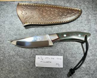 MAURICE JERNIGAN CUSTOM SMITHED FULL TANG KNIFE&SHEATH