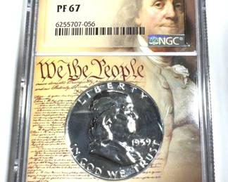 PROOF 67  1959 PROOF FRANKLIN HALF DOLLAR