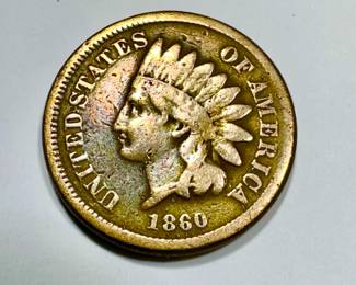 1860 COPPER NICKEL INDIAN HEAD CENT