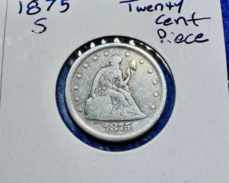 RARE 1875 S  TWENTY CENT PIECE