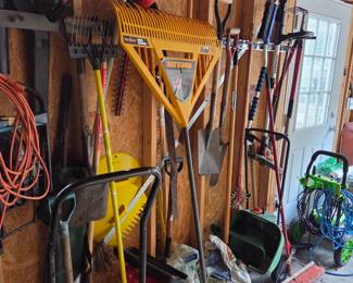 Lots of garden tools and accessories